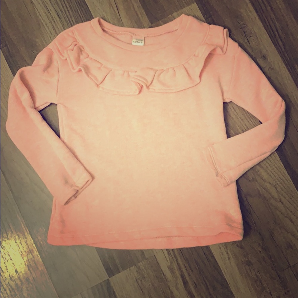 Carters Baby Pink Ruffle L/S Sweatshirt 💕
